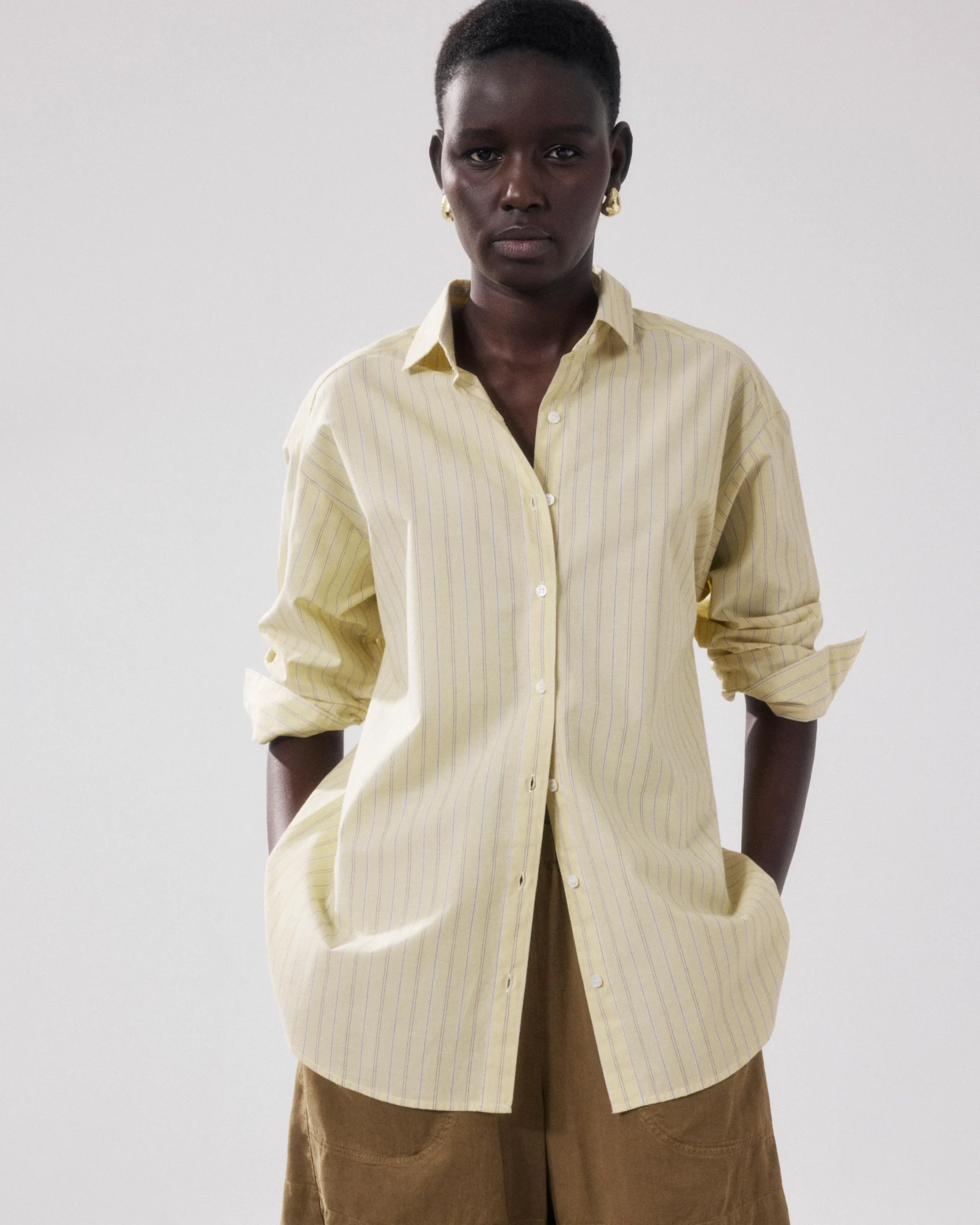CAMISA AMARILLA RAYAS CHARTLOT | HARTFORD