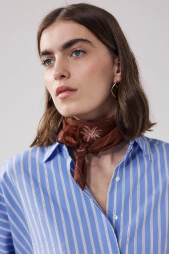 BANDANA DE ALGODÓN CACAO | HARTFORD