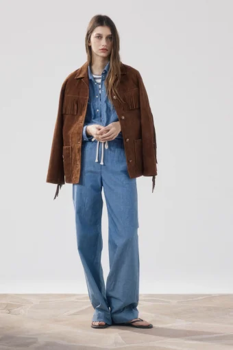 CHAQUETA DE ANTE CON FLECOS | HARTFORD