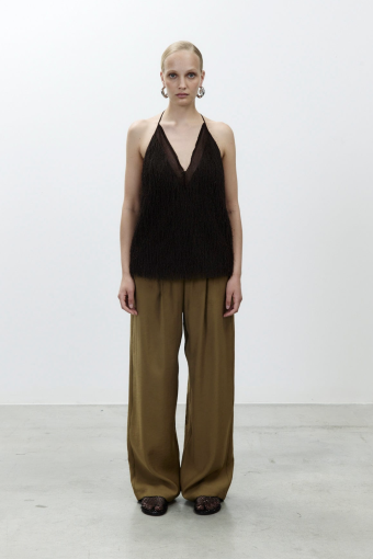 TOP HALTER CON TEXTURA Y FLECOS | ALYSI