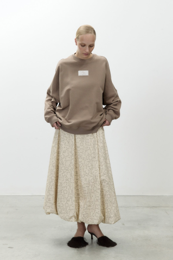 SUDADERA OVERSIZE CON PARCHE DE MARCA | ALYSI