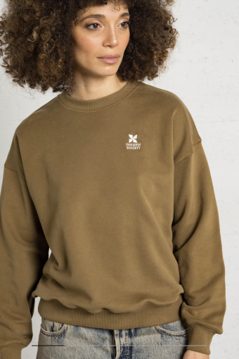 SUDADERA OVERSIZE VERDE DE ALGODÓN | THE NEW SOCIETY