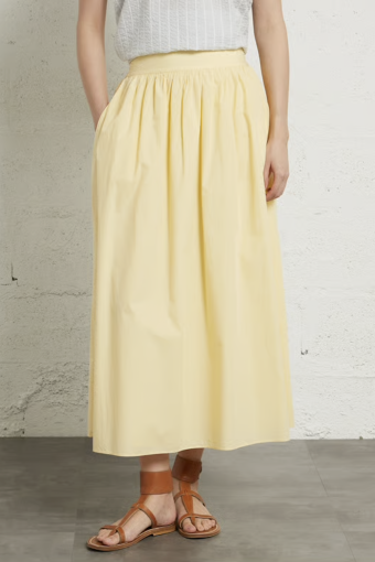 FALDA EVASÉ MIDI AMARILLA CLAUDE | BELLEPIECE