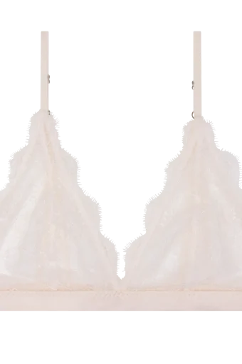 Bralette De Encaje Crudo Sin Relleno | Love Stories