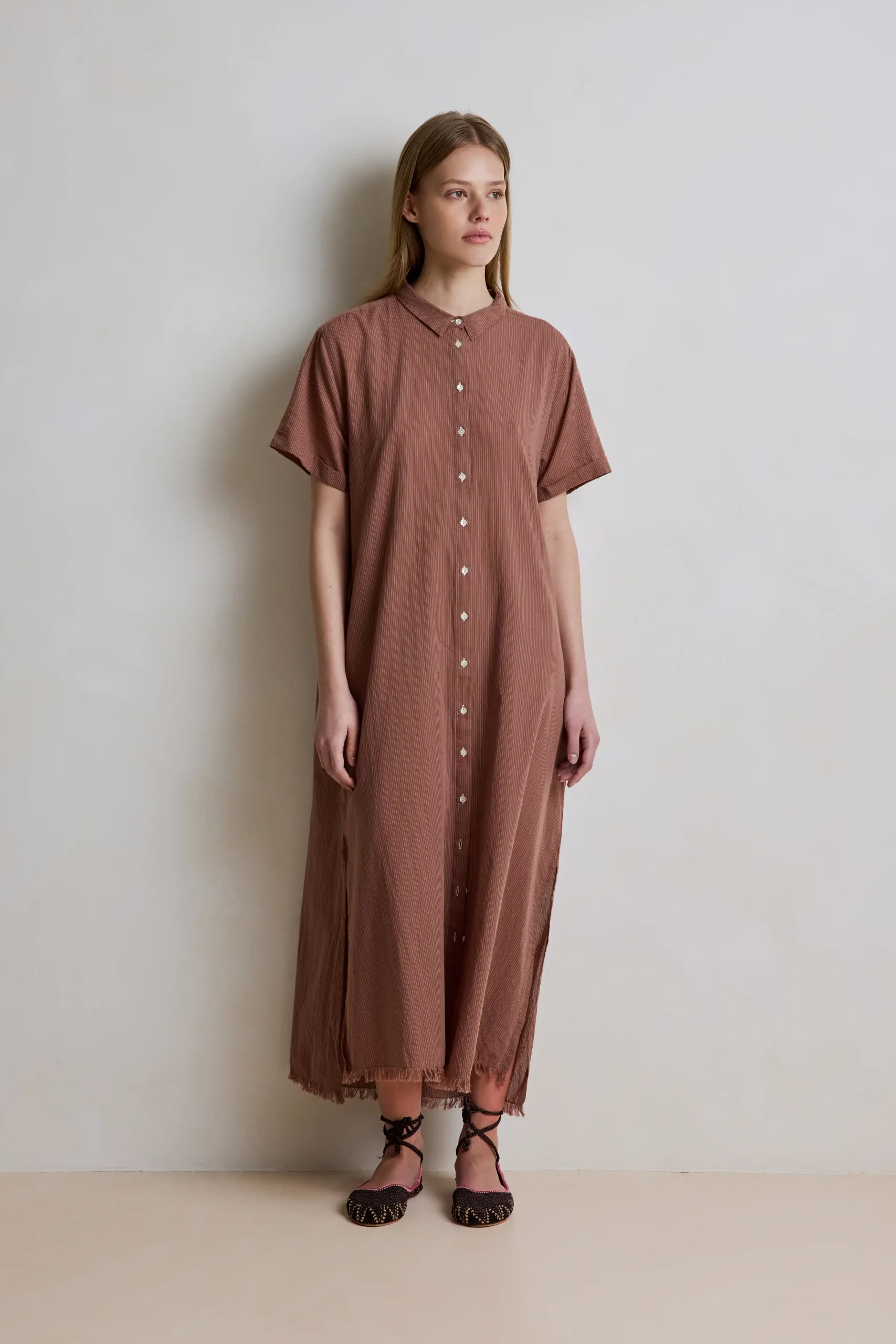 VESTIDO CAMISERO TERRACOTA TAMPA | HOD PARIS