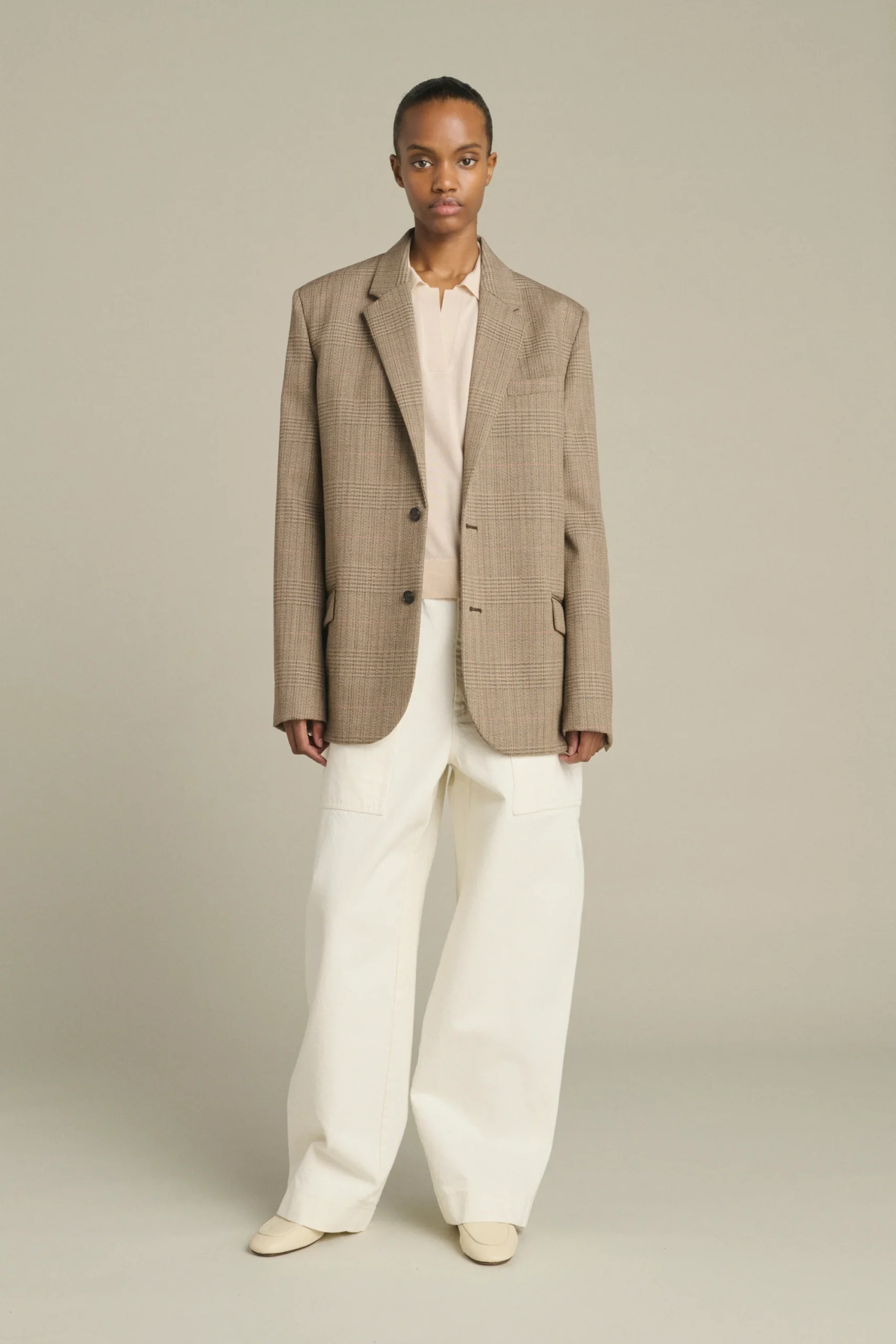 BLAZER OVERSIZE CUADROS HERMOSA | SOEUR PARÍS