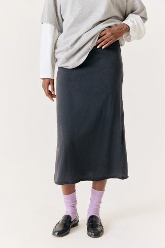 FALDA LARGA REMYTOWN GRIS VINTAGE DE ALGODÓN AMERICAN VINTAGE