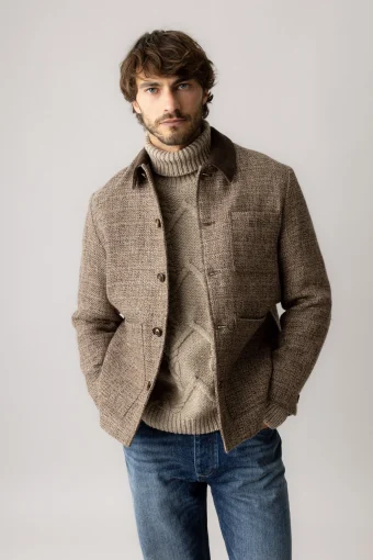CHAQUETA WARREN TWEED MARRÓN CHOCOLATE MOS MOSH GALLERY