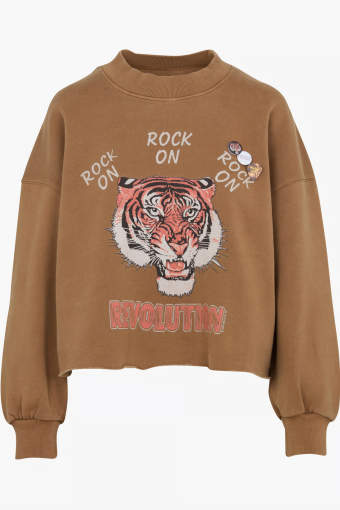 SUDADERA CORTA PORTER ROCKON MARRÓN NEWTONE