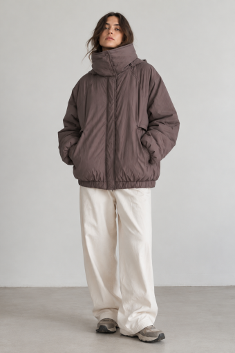 CHAQUETA BOMBER OVERSIZE MARRÓN ALYSI