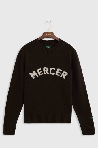 JERSEY THE MERCER SIGNATURE DE LANA MARRÓN THE MERCER BRAND