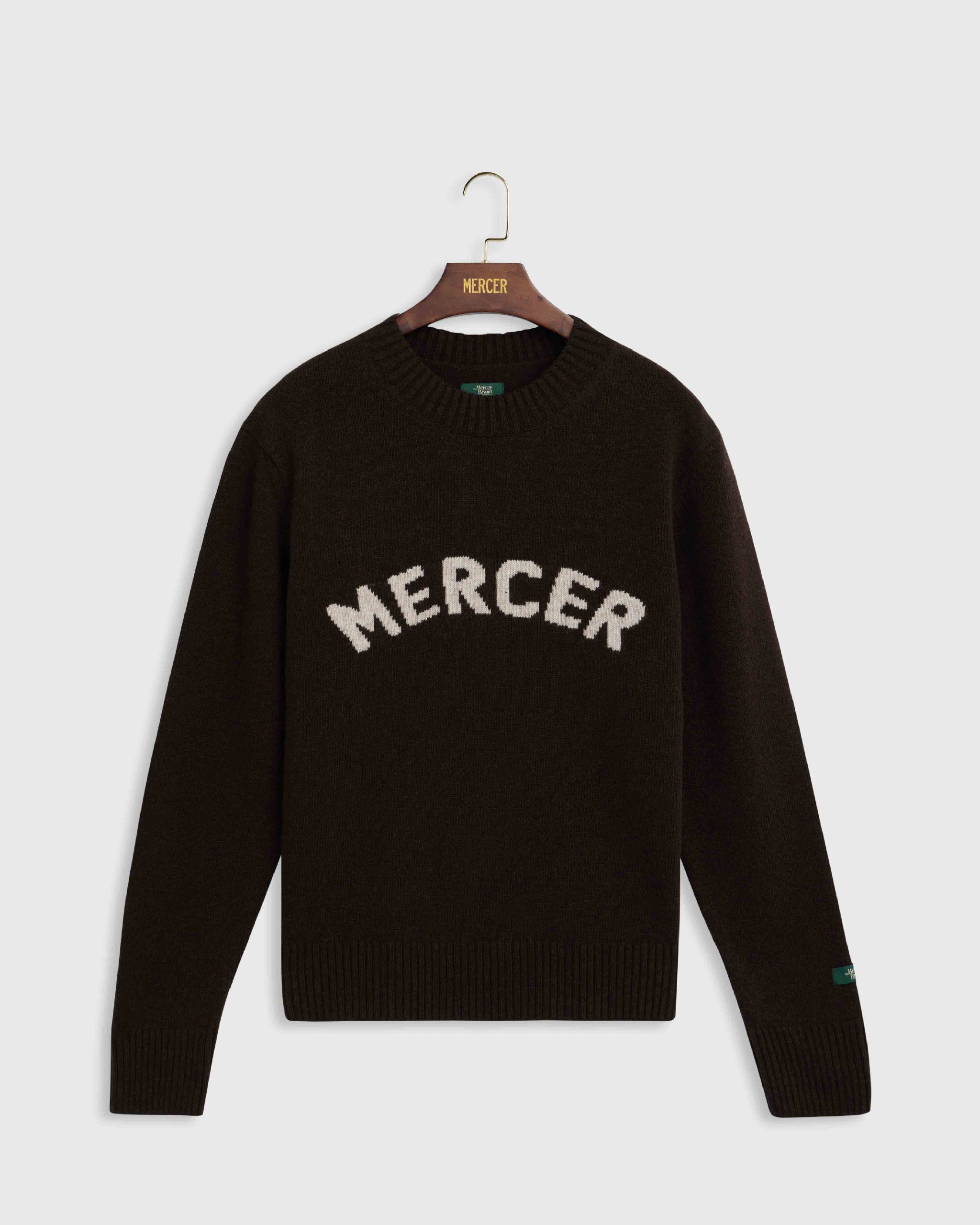 JERSEY THE MERCER SIGNATURE DE LANA MARRÓN THE MERCER BRAND