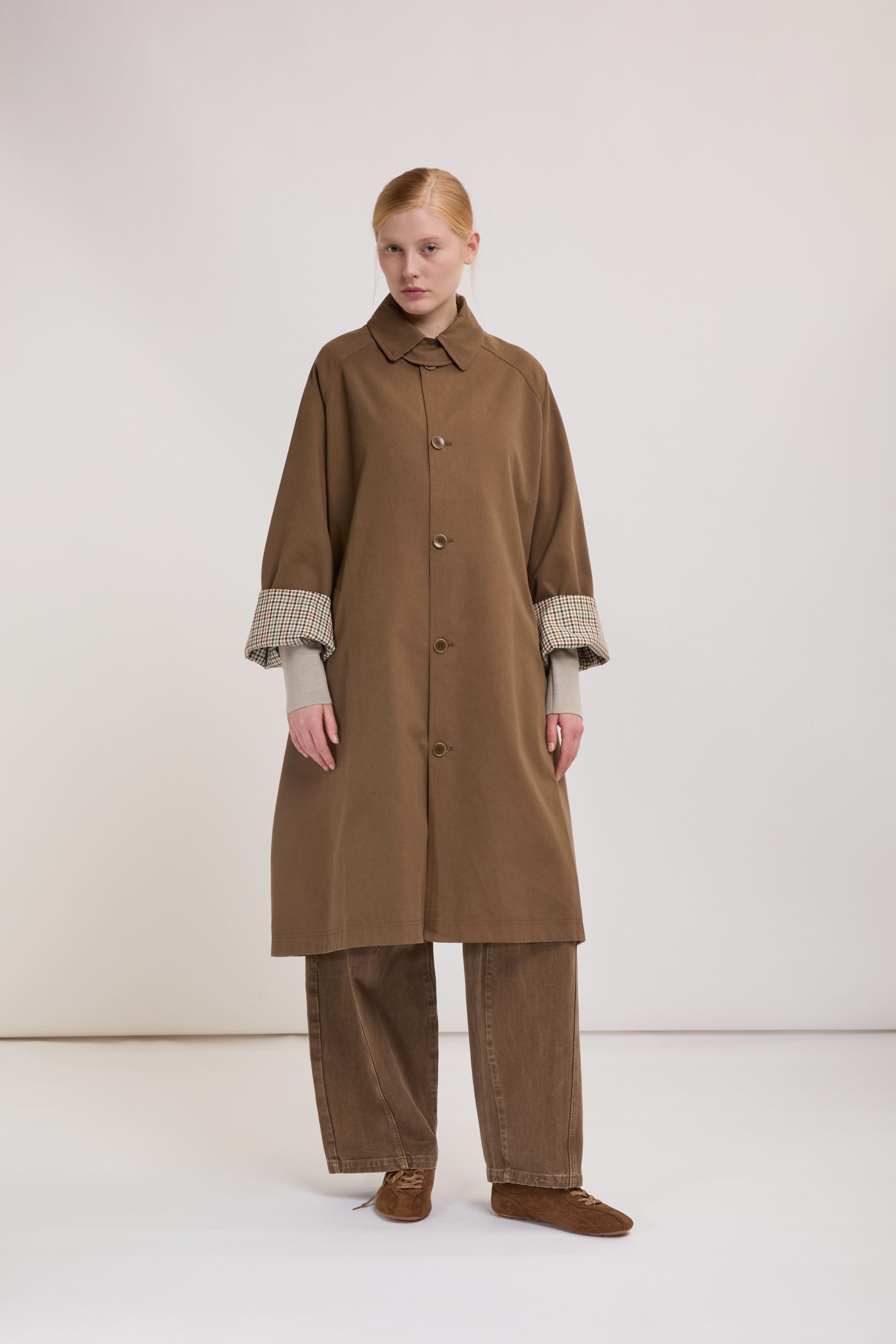 GABARDINA OVERSIZE MARRÓN ELEH