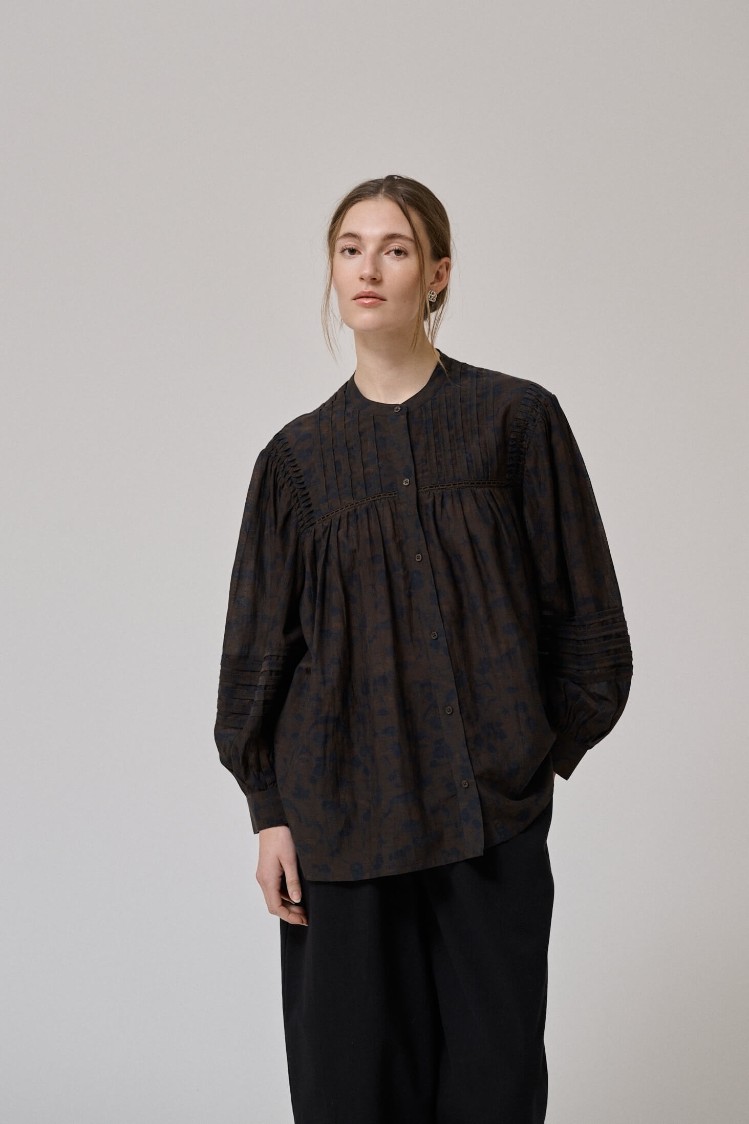 BLUSA MOLS ESTAMPADA MARRÓN ANNE MI