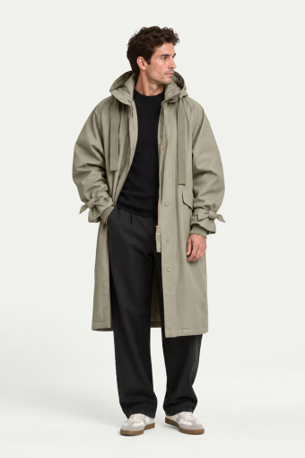PARKA LARGA LIVIA VERDE GRISÁCEO G-LAB