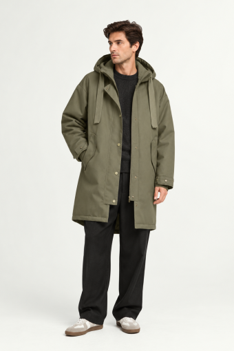 PARKA LARGA VERDE CAQUI G-LAB